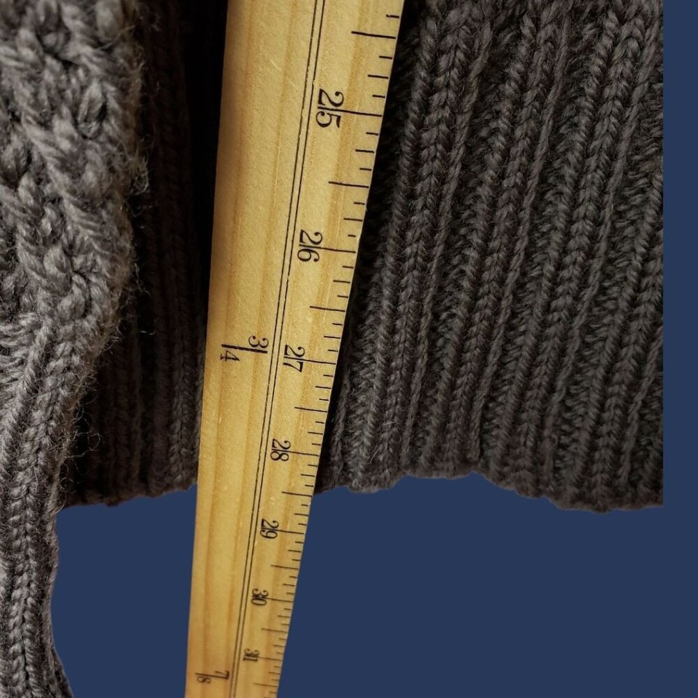 Gucci Chunky Knit Turtleneck Sweater Made In Italy Virgin Wool Brown Xlarge - Picture 7 of 12